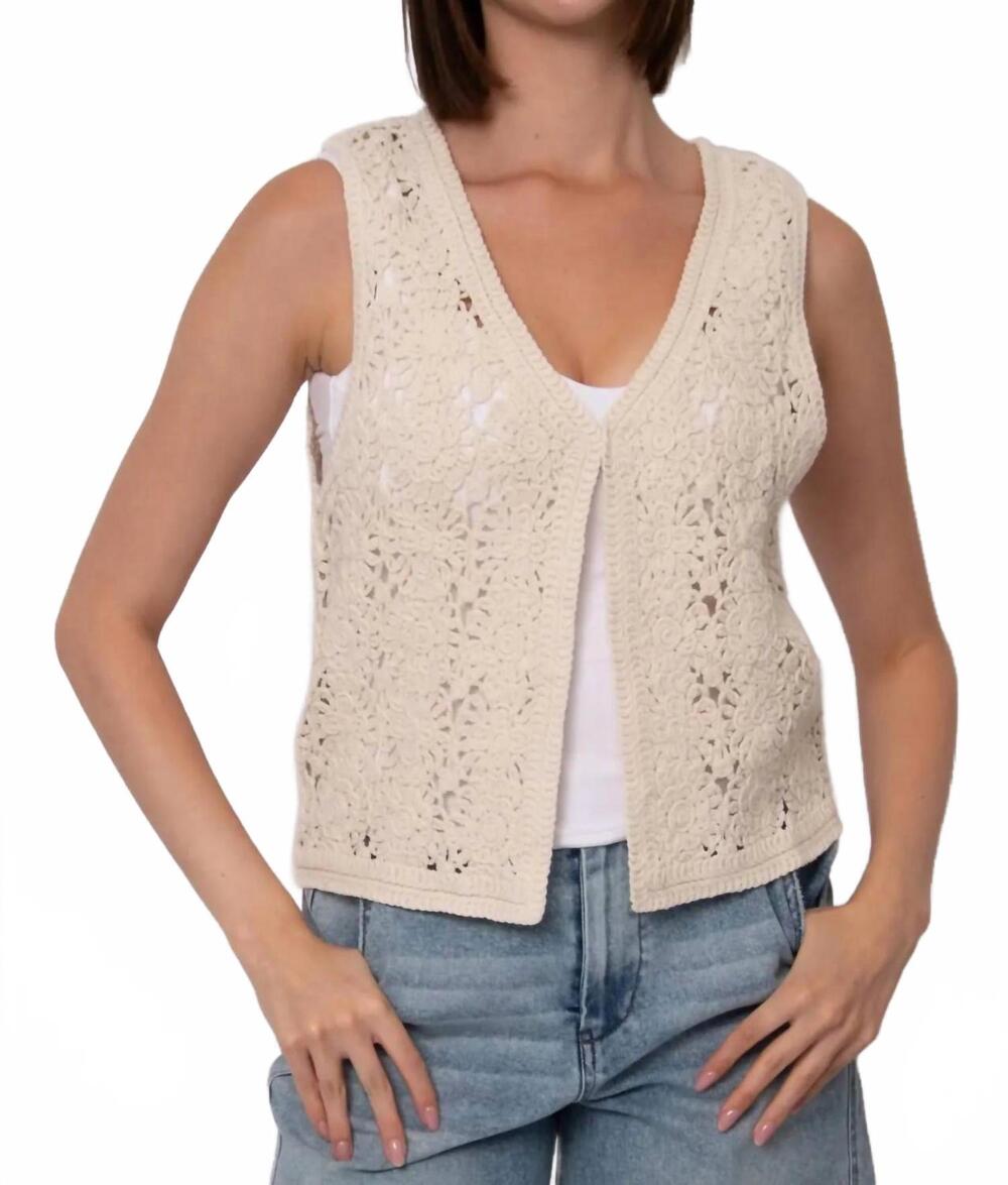 NEW RD INTERNATIONAL sloane v-neck cardigan in bone